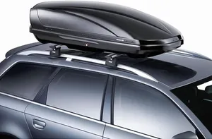 Universal Car Roof Box Cargo Carrier – 700L Black Rooftop Luggage Storage Box with Lock, Double-Side