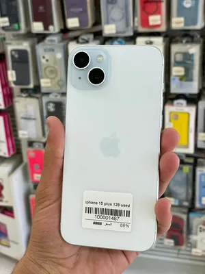 Ip 15 plus 128g  مستعمل بحالة الوكاله  ومكفول اسبوعين في حال وجود اي عطل بالجهاز /مدخل خط