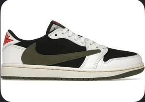 Nike Travis Scott Jordan 1 Low Olive Sneakers