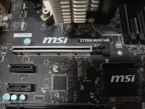 MSI motherboard with processor