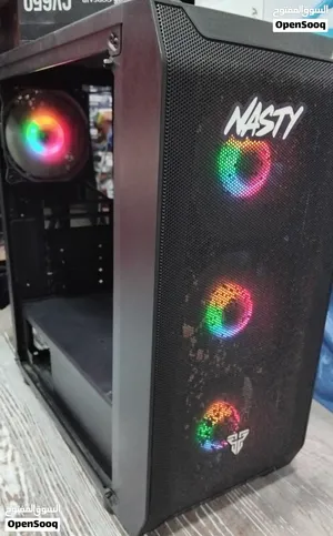 كيس جيمنج للتجميعات فارغ مع 4 مراوح ار جي بي ملون - GAMING 4X RGB FANS GAMING CASE