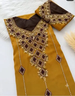 مغربي لين اسفل شغل شك خرز كرستال لولو الخام شيفون واسفل الخام حرير.. السعر للكبير 20 ريال وللصغير 16