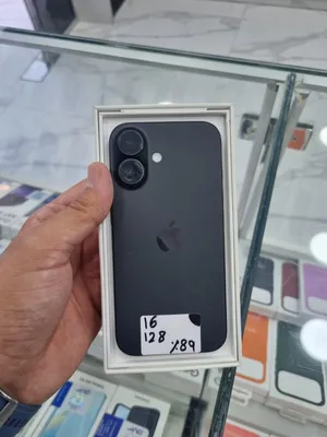 iphone 16 ايفون 16 128 لون اسود مستعمل بحالة الوكالة