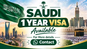 Saudi 1 Year (90 Days Visit Visa) Available