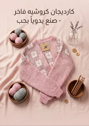 كنزة صوف جديدة مصنوعة يدويا