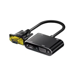 محول VGA إلى HDMI + VGA: شاشة مزدوجة عالية الوضوح