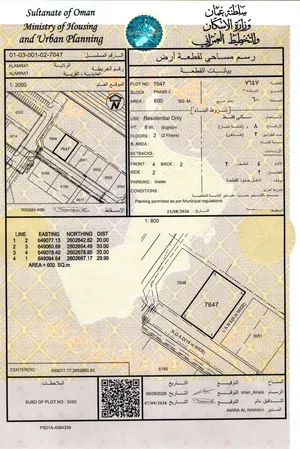 Residential Land for Sale in Muscat Amerat