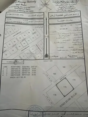 Residential Land for Sale in Al Batinah Saham