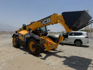 Boom loader JCB & excavator for rentللايجار فقط