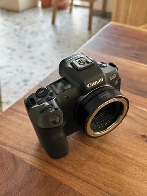 Canon R with adapter
