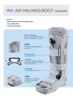 Air Walker Boot – بوت طبي لتثبيت القدم والكاحل صناعة تايوانية متوفر قصير وطويل