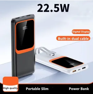 شاحن محمول باور بانك سعه 20000 شحن سريع 22.5 واط مع شاشه بور بانك بطاريه متنقله Power Bank باور بنك