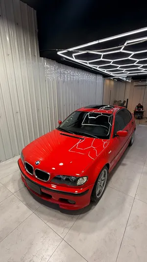 Bmw e46 3000cc 2001 Red بي ام دبليو  جير عادي للبيع فحص كامل بحاله ممتازه
