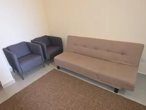 Moving Out Sale: 9-Month-Old Sofa Bed, IKEA Armchairs & Rug (Like New)