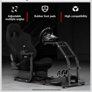 للبيع: حامل محاكاة سباقات وسيارت مع ساكن وقير مقعد مريح (Sim Racing Cockpit Stand with Chair)