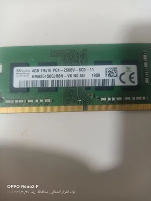 رامات لابتوب ddr4 4x2 وكاله بدون مشاكل للبيع القطعتين مع بعض قابل للتفاوض