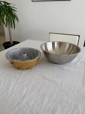 NEW NORDIC WARE Heritage Bundt Pan 21.8cm + Free Large Stainless Steel Mixing Bowl