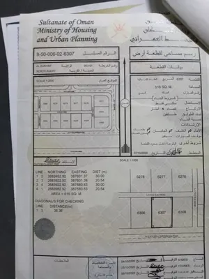 ارض للبيع فالبريمي ف العقده الشماليه