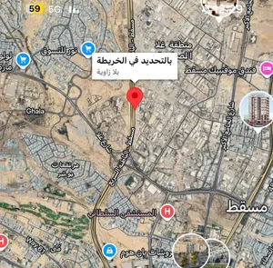 للبيع ارض سكني تجاري خط اول الشارع السريع بوشر غلا