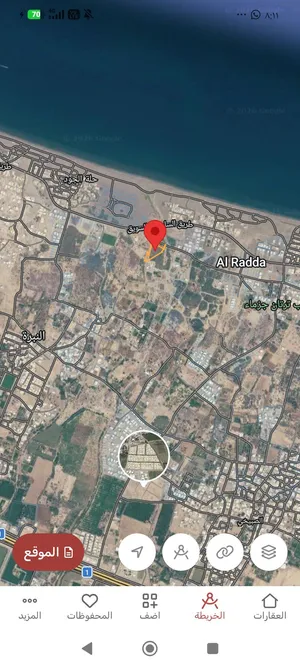 مزرعه في السويق ابو رغوه قريب الشارع البحري مساحتها 30 الف متر ب66 الف للشاري الجاد فقط