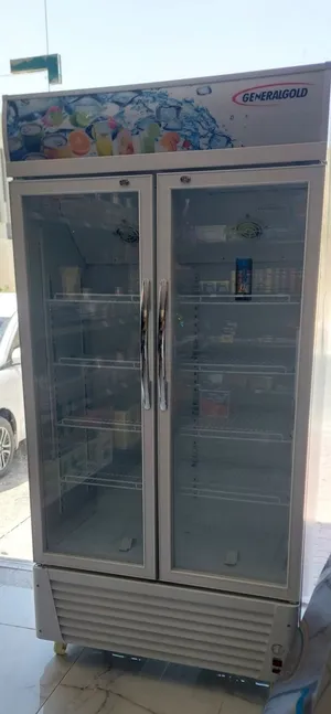 ثلاجة عرض زجاجي 690 لتر بابين شبة جديد