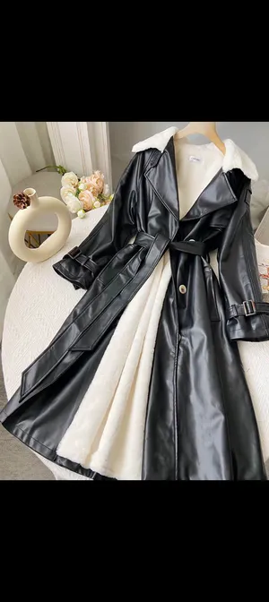 ترانشكـوت جلد مبطـن فرو طول 120سم   بـس 22    مقاساو من L.XL.2XL.3XLلـوزن 50-ل 80ك جلد