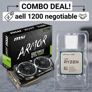 7 3800x and 1080 combo location abudhabi   كرت شاشه و معالج مع بعض