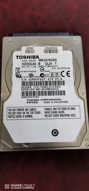 هارد ديسك لابتوب 320 GB الاصليTOSHIBA