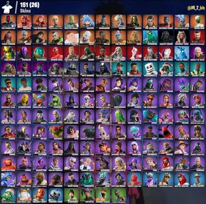 للبيع حساب فورت نايت حلو و قوي ملغم رقصات شوب و سكنات حلوة و مضمون و يربط سوني ب أفضل وسعر موحود