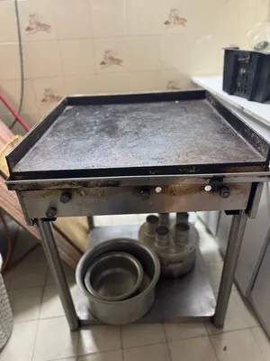 Steel tawa, porratta kallu, fry table