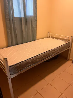 Single Metal Bed with 90 × 200 cm Mattress  Maid’s / Guest Room