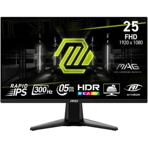 شاشه جيمنج 25 انش تردد 300 هرتز MSI 25 INCH 1080P FULL HD 300HZ 0.5MS RAPID IPS PANEL GAMING MONITOR