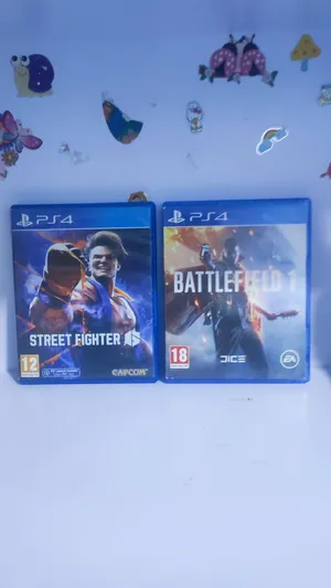 سيدين Battlefield 1 و Street Fighter 6 مستعمل نظيف جدا