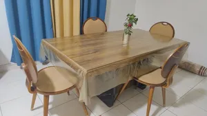 Wooden Dining Table with 4 Chairs - Good Condition