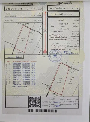 للبيع ارض زراعيه في ولايه السويق شمال الباطنة