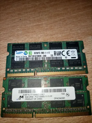 رام لابتوب 8GB عدد2 و واحد 4GB