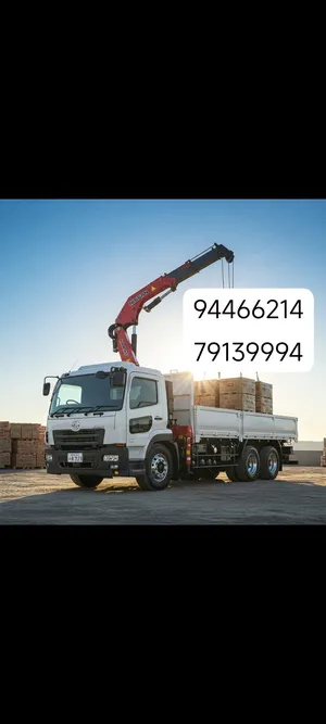 10 ton Hiab truck for rent . with Hiab crane, hiup, شاحنة رافع ونش هياب 10 طن للإيجار. مع رافعة هياب