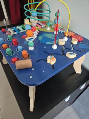 Wooden Activity Table for Toddlers – Multi-Activity Learning Table