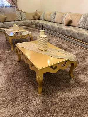 2 طاوله خشب زان شبه جديدة