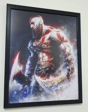 Kratos Poster (God of War) - Framed - size 40x50cm