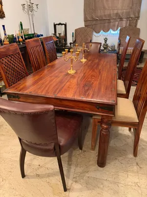 MARINA home dining table with 8 chairs 295 BHD