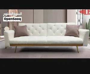 استلم وادفع كنبة سرير مودرن باللون البيج للمنزل Beige Modern Sofa Bed for Home and Guests...........