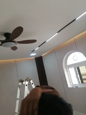 Gypsum Board + Sheet Board + Marble Sheet Wall ديكور جبس بورد + شيبورد + ألواح بديل الرخام