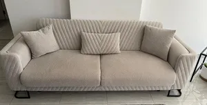 3+1+1 sofa bed with storage كنبه قابله للطي تتحول الى فراش مع مكان تخزين