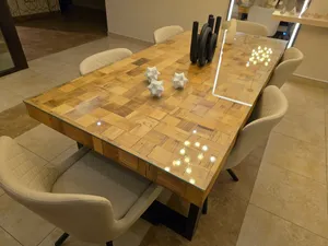 Wooden Luxury dinning table with 6 chairs