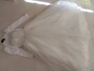 White Long Evening Dress Classy Party Gown – AED 200