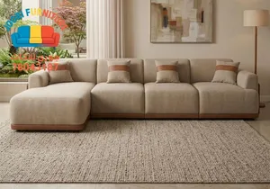 Corner sofa L shape comfortable 3 year warranty soft foam waterproof fabric original wood, joori Fur