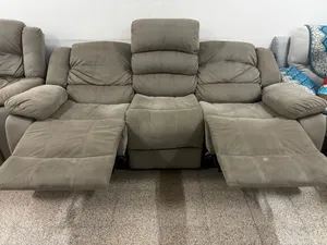 (3+2) Soft Fully Reclinable Sofa Light Brown shade for Sale