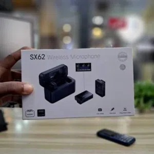 ميكروفون لافالير لاسلكي SX62 مع شاشة عرض،