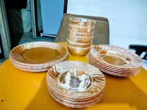 طقم اركوبال مكسيكي عسلي جديد للعرائس لم يستخدم نهائياً 50 قطعة  - خارج نيش ذوق راقي جدا